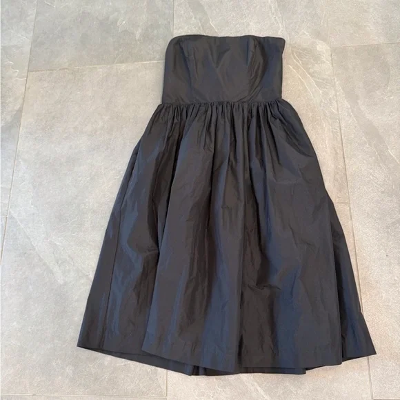 Lavender Brown NEW Madelyn Black Strapless Midi Dress size small - Picture 5 of 9